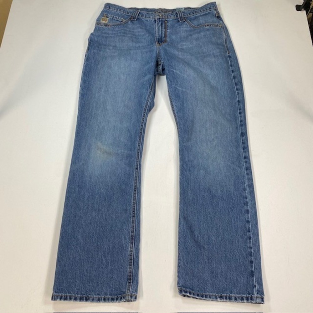 Cinch Carter 2.0 Mens Blue Relaxed Bootcut Jeans 36x34 Medium Wash (36X33)